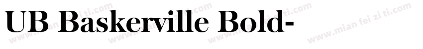 UB Baskerville Bold字体转换